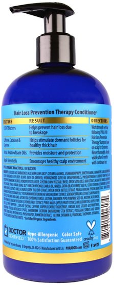 洗澡，美容，護髮素 - Pura Dor, Hair Loss Prevention Therapy Conditioner, 16 fl oz (473 ml)