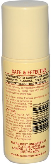 洗澡，美容，除臭劑 - Alvera, Roll-On Deodorant, Aloe & Almonds, 3 fl oz (89 ml)