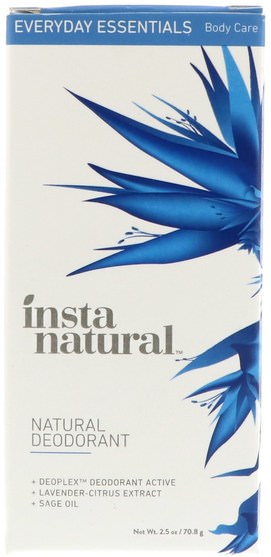 洗澡，美容，除臭劑 - InstaNatural, Natural Deodorant, 2.5 oz (70.8 g)