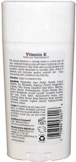 洗澡，美容，除臭劑 - Queen Helene, All-Day Strength Deodoran, Vitamin E, 2.7 oz (75 g)