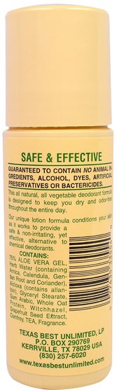 沐浴，美容，除臭劑，滾裝除臭劑 - Alvera, Roll-On Deodorant, Aloe Herbal, 3 fl oz (89 ml)
