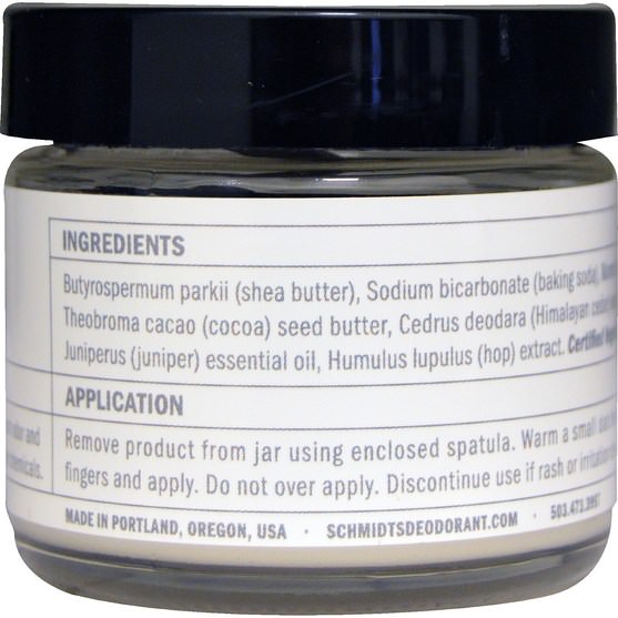 洗澡，美容，除臭劑 - Schmidts Natural Deodorant, Cedarwood + Juniper, 2 oz (56.7 g)