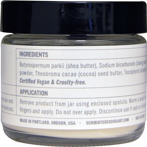洗澡，美容，除臭劑 - Schmidts Natural Deodorant, Fragrance-Free, 2 oz (56.7 g)