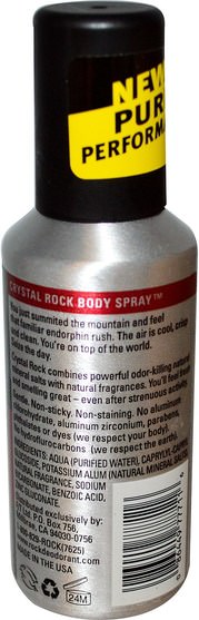 沐浴，美容，除臭噴霧，除臭劑 - Crystal Body Deodorant, Rock Body Spray Deodorant, Onyx Storm, 4 fl oz (118 ml)