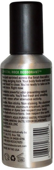 沐浴，美容，除臭噴霧，除臭劑 - Crystal Body Deodorant, Rock Deodorant, Body Spray, Unscented, 4 fl oz (118 ml)