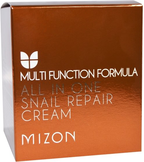 洗澡，美容，面部護理，面霜，乳液 - Mizon, All In One Snail Repair Cream, 2.53 oz (75 ml)