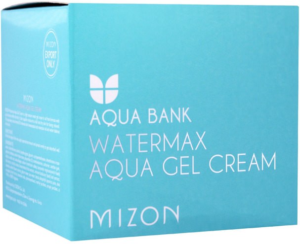 洗澡，美容，面部護理，面霜，乳液 - Mizon, Aqua Bank, Watermax Aqua Gel Cream, 4.22 oz (125 ml)