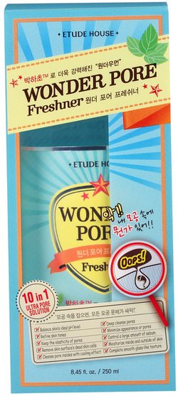洗澡，美容，面部調色劑 - Etude House, Wonder Pore Freshner, 8.45 fl oz (250 ml)