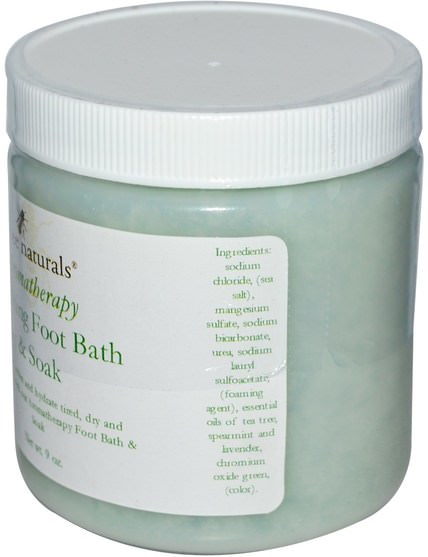 沐浴，美容，足部護理，香薰精油，香薰浴 - Bee Naturals, Aromatherapy Foaming Foot Bath & Soak, 9 oz