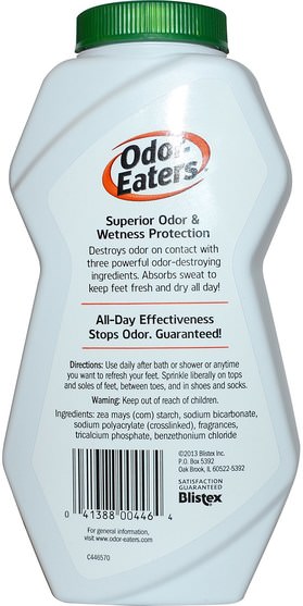 洗澡，美容，腳部護理 - Odor Eaters, Foot Powder, 6 oz (170 g)