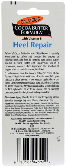 洗澡，美容，腳部護理 - Palmers, Cocoa Butter Formula, Heel Repair.9 oz (25 g)