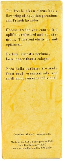 洗澡，美容，香水噴霧 - Ecco Bella, Aromatherapy, Eau de Perfum Spray, Lemon Verbena, 1.0 fl oz (30 ml)