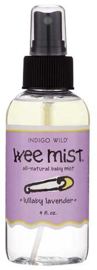沐浴，美容，香水噴霧，家居，空氣清新劑除臭劑 - Indigo Wild, Wee Mist, All-Natural Baby Mist, Lullaby Lavender, 4 fl oz