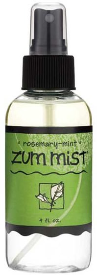 沐浴，美容，香水噴霧，家居，空氣清新劑除臭劑 - Indigo Wild, Zum Mist, Aromatherapy Room & Body Mist, Rosemary-Mint, 4 fl oz