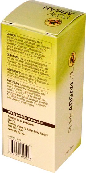 洗澡，美容，頭髮，頭皮，摩洛哥堅果 - Life Flo Health, Pure Argan Oil, 4 fl oz (118.3 ml)