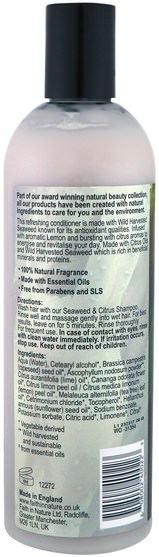 洗澡，美容，頭髮，頭皮，護髮素 - Faith in Nature, Conditioner, For All Hair Types, Seaweed & Citrus, 13.5 fl oz (400 ml)