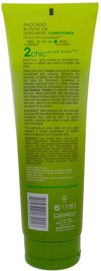 洗澡，美容，頭髮，頭皮 - Giovanni, Ultra-Moist Conditioner, for Dry, Damaged Hair, Avocado & Olive Oil, 8.5 fl oz (250 ml)