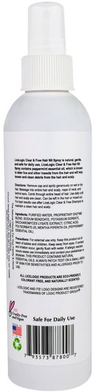 洗澡，美容，頭髮，頭皮，健康 - Logic Products, LiceLogic, Clear Free Hair Nit Spray, Peppermint, 8 fl oz (236 ml)