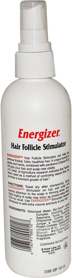 洗澡，美容，頭髮，頭皮 - Hobe Labs, Energizer, Hair Follicle Stimulator, 8 fl oz (237 ml)