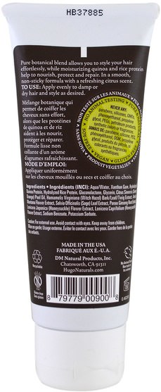 洗澡，美容，頭髮，頭皮 - Hugo Naturals, Styling Gel, Medium Hold, 3.4 fl oz (100 ml)