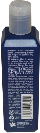洗澡，美容，頭髮，頭皮，洗髮水，護髮素 - Biotene H-24, Biotene H-24, Natural Scalp Conditioning Shampoo, 8.5 fl oz (250 ml)