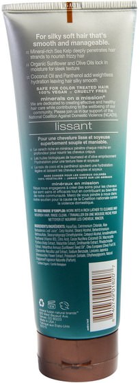 洗澡，美容，頭髮，頭皮，洗髮水，護髮素，護髮素 - Mineral Fusion, Smoothing Conditioner, For Frizzy Hair, 8.5 fl oz (250 ml)