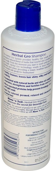 洗澡，美容，頭髮，頭皮，洗髮水，護髮素 - Mane n Tail, Herbal Gro Shampoo, 12 fl oz (355 ml)