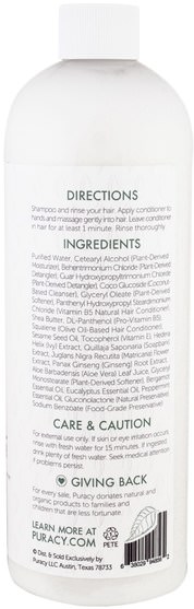 洗澡，美容，頭髮，頭皮，洗髮水，護髮素 - Puracy, Natural Conditioner, Citrus & Mint, 16 fl oz (473 ml)