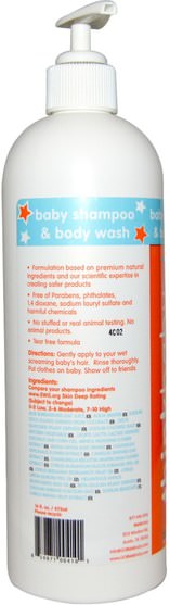 洗澡，美容，頭髮，頭皮，洗髮水，護髮素，thinkbaby類 - Think, Thinkbaby, Baby Shampoo and Body Wash, 16 fl oz (473 ml)