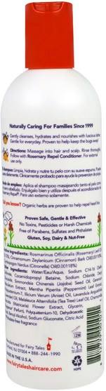 洗澡，美容，頭髮，頭皮，洗髮水 - Fairy Tales, Rosemary Repel Daily Shampoo, Lice Prevention, 12 fl oz (354 ml)