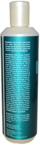 洗澡，美容，頭髮，頭皮，洗髮水 - Jason Natural, Treatment Shampoo, Normalizing Tea Tree, 17.5 fl oz (517 ml)