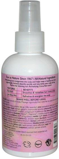 洗澡，美容，頭髮，頭皮護理 - Aubrey Organics, Biotin Repair, Scalp Tonic, Citrus Rain, 6 fl oz (177 ml)