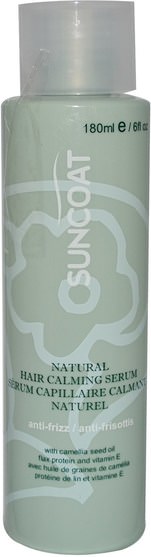 洗澡，美容，髮型定型凝膠 - Suncoat, Natural Hair Calming Serum, 6 fl oz (180 ml)