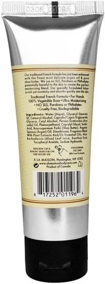 洗澡，美容，護手霜 - A La Maison de Provence, Hand Cream, Honeysuckle, 1.7 oz (50 ml)