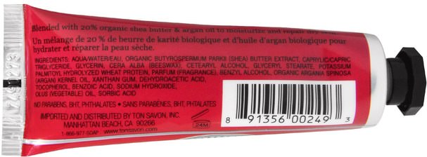 洗澡，美容，護手霜 - La Chatelaine, Hand Cream, Lychee Cranberry, 1 fl oz (30 ml)