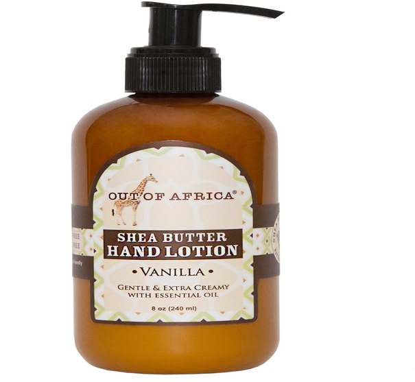 洗澡，美容，護手霜 - Out of Africa, Hand Lotion, Vanilla, 8 oz (230 ml)