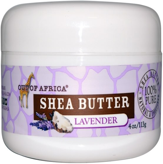 洗澡，美容，護手霜，皮膚 - Out of Africa, Pure Shea Butter, Lavender, 4 oz (113 g)