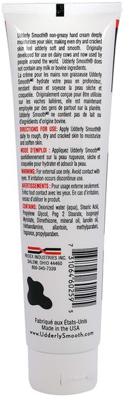 洗澡，美容，護手霜 - Udderly Smooth, Hand Cream, Original Formula, 4 oz (114 g)
