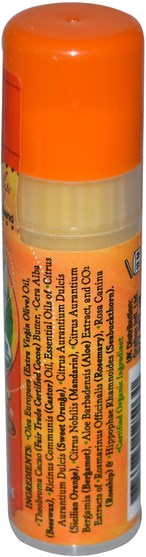洗澡，美容，唇部護理，唇膏 - Badger Company, Cocoa Butter Lip Balm, Sweet Orange.25 oz (7 g)