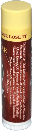洗澡，美容，唇部護理，唇膏 - Badger Company, Organic Lip Balm, Vanilla Madagascar.15 oz (4.2 g)