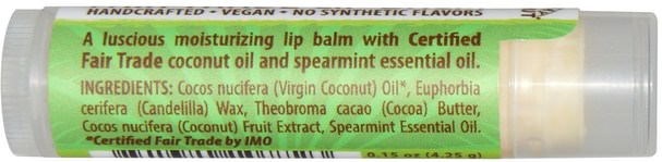 洗澡，美容，唇部護理，唇膏 - Everyday Coconut, Fair Trade Lip Balm, Coconut Mint, 0.15 oz (4.25 g)
