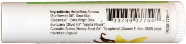 洗澡，美容，唇部護理，唇膏 - Now Foods, Solutions, Completely Kissable, Organic Lip Balm, Vanilla.15 oz (4.25 g)