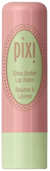 洗澡，美容，唇部護理，唇膏 - Pixi Beauty, Shea Butter Lip Balm, Natural Rose, 0.141 oz (4 g)