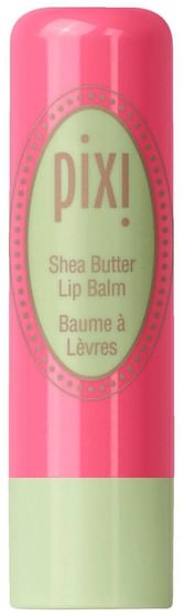 洗澡，美容，唇部護理，唇膏 - Pixi Beauty, Shea Butter Lip Balm, Pixi Pink, 0.141 oz (4 g)