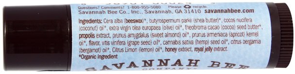 洗澡，美容，唇部護理，唇膏 - Savannah Bee Company Inc, Lip Balm, Earl Grey, 0.15 oz (4.2 g)