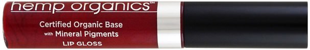 沐浴，美容，唇部護理，唇彩，口紅，光澤，襯墊 - Colorganics Hemp Organics, Lip Gloss, Joy, 0.32 oz