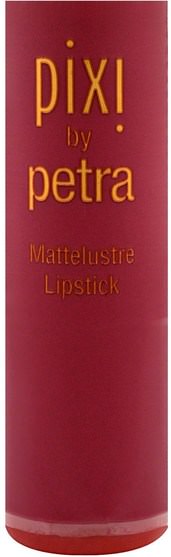 洗澡，美容，唇部護理 - Pixi Beauty, Mattelustre Lipstick, Bitten Rose, 0.13 oz (3.6 g)