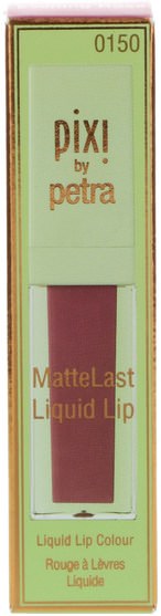 洗澡，美容，口紅，光澤，襯墊，唇部護理 - Pixi Beauty, MatteLast Liquid Lip, Evening Rose, 0.24 oz (6.9 g)