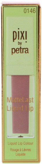 洗澡，美容，口紅，光澤，襯墊，唇部護理 - Pixi Beauty, MatteLast Liquid Lip, Pastel Petal, 0.24 oz (6.9 g)