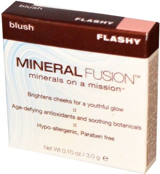 洗澡，美容，化妝，臉紅 - Mineral Fusion, Blush, Flashy, 0.10 oz (3.0 g)